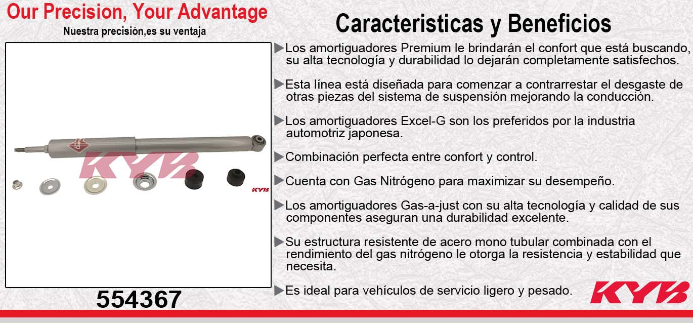 AMORTIGUADOR TRASERO GAS-A-JUST TOYOTA TUNDRA 2WD Y 4WD (2007-2018) KYB