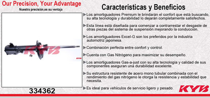 AMORTIGUADOR TRASERO DERECHO GAS EXCEL-G NISSAN XTRAIL (2001-2007) KYB
