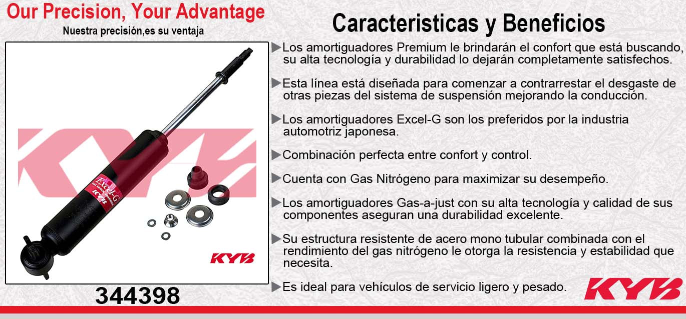 AMORTIGUADOR DELANTERO GAS EXCEL-G DODGE. PICK-UP RAM 1500 4X2 (2002-2006) EXC. SRT-10 KYB