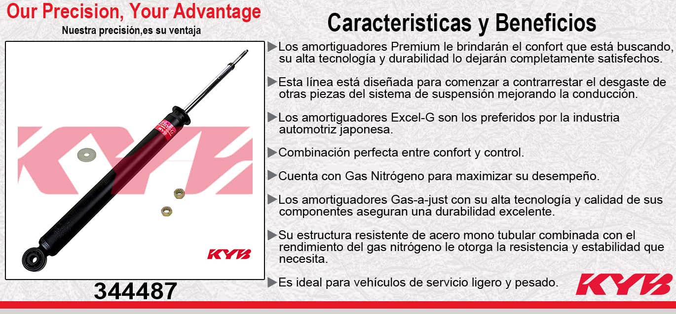 AMORTIGUADOR TRASERO GAS EXCEL-G BMW X3 (2004-2010). EXCEPTO SPORT KYB