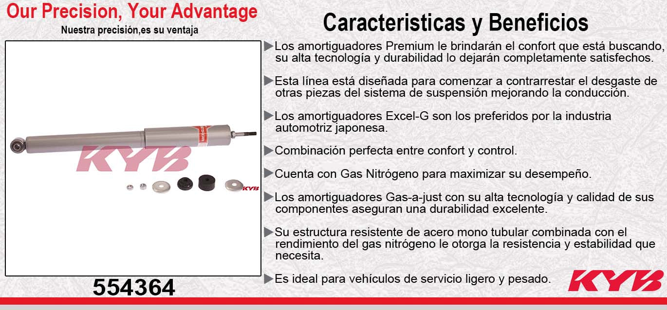 AMORTIGUADOR DELANTERO GAS-A-JUST JEEP WRANGLER (2007-2018) KYB