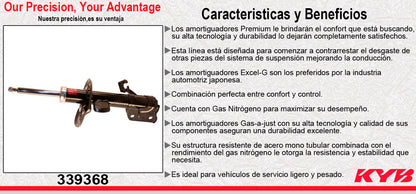 AMORTIGUADOR DELANTERO IZQUIERDO GAS EXCEL-G NISSAN SENTRA (2013-2019) KYB