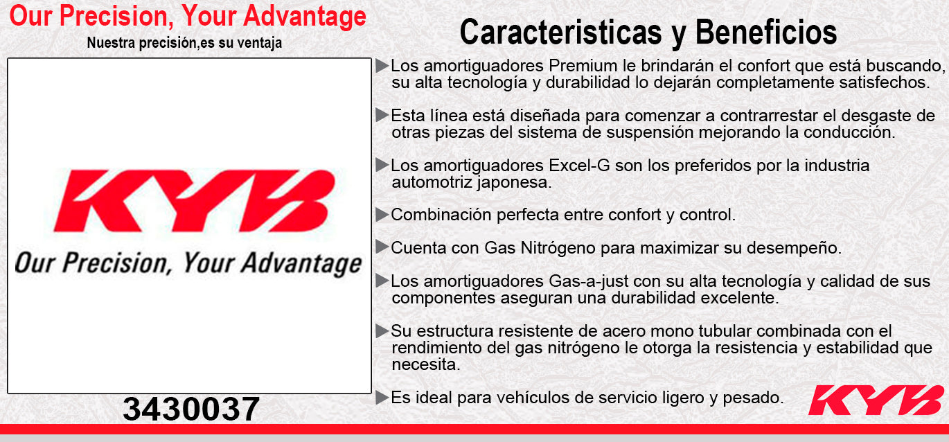 AMORTIGUADOR TRASERO GAS EXCEL-G MAZDA CX-3 (2016-2022). KYB