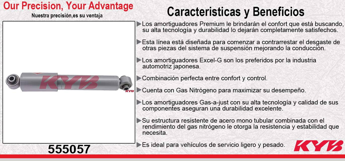 AMORTIGUADOR TRASERO DERECHO GAS-A-JUST NISSAN PATHFINDER (2005-2012). KYB