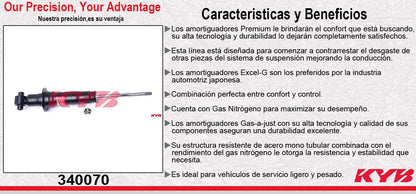 AMORTIGUADOR TRASERO GAS EXCEL-G CHEV CAMARO V8 SS (2010-2012) KYB