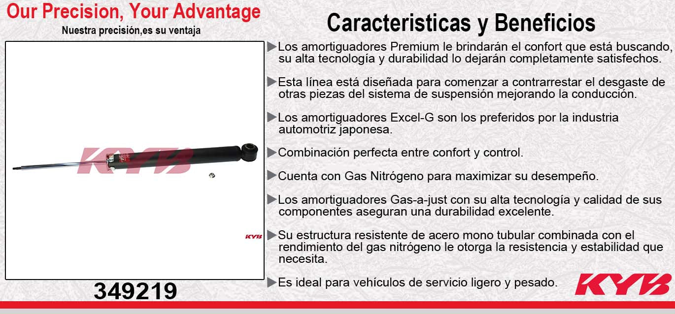 AMORTIGUADOR TRASERO GAS EXCEL-G MAZDA CX-5 (2014-2019). KYB