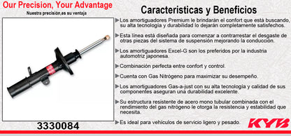 AMORTIGUADOR DELANTERO IZQUIERDO GAS EXCEL-G / TOYOTA YARIS SEDAN (2016-2019) KYB