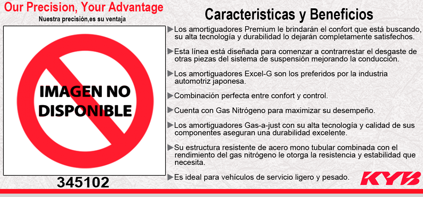 AMORTIGUADOR TRASERO GAS EXCEL-G HYUNDAI STAREX CARGO VAN (2018-2020). KYB
