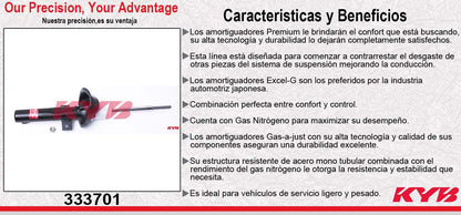 AMORTIGUADOR DELANTERO GAS EXCEL-G FORD FIESTA HATCHBACK (1998-2005). KYB