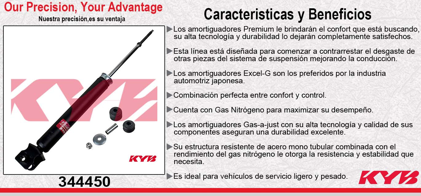 AMORTIGUADOR TRASERO GAS EXCEL-G NISSAN MAXIMA (2004-2008). KYB
