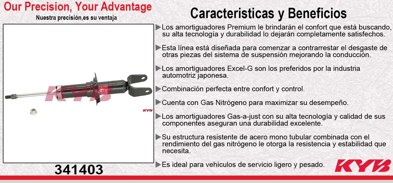 AMORTIGUADOR TRASERO GAS EXCEL-G SUBARU. TRIBECA B9 (2006-2007) - TRIBECA (2008-2014) KYB
