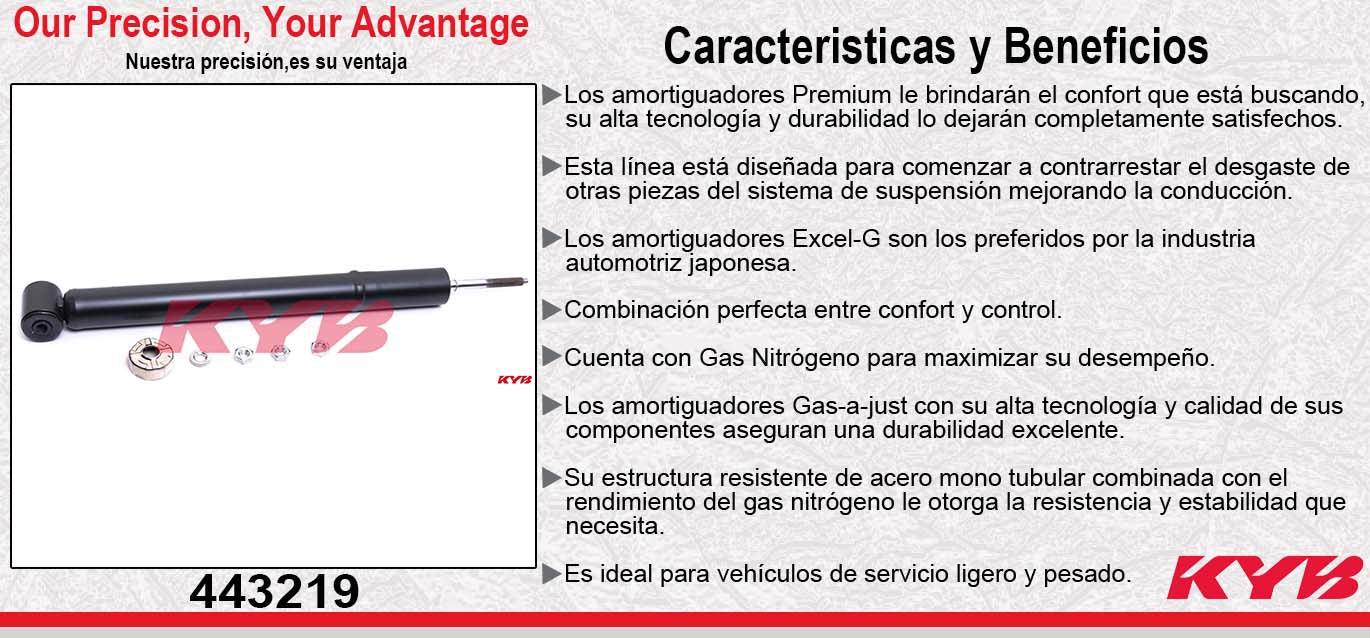 AMORTIGUADOR TRASERO HIDRÁULICO VW. CABRIO (1995-2002) - CORRADO (1990-1994) - GOLF (1985-1999) - JETTA (1985-1999) - GOLF A3 (1992-1999) - GOLF A2 (1987-1991) - JETTA A3 (1992-1999) - JETTA A2 (1987-1991). KYB