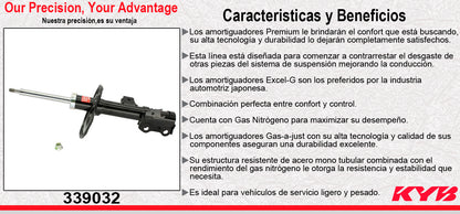 AMORTIGUADOR DELANTERO IZQUIERDO GAS EXCEL-G TOYOTA. RAV4 (2006-2012). KYB