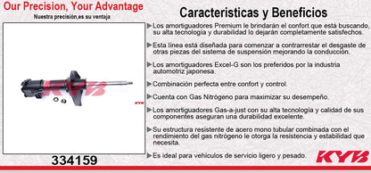 AMORTIGUADOR DELANTERO IZQUIERDO GAS EXCEL-G NISSAN MAXIMA (1991-1994) KYB