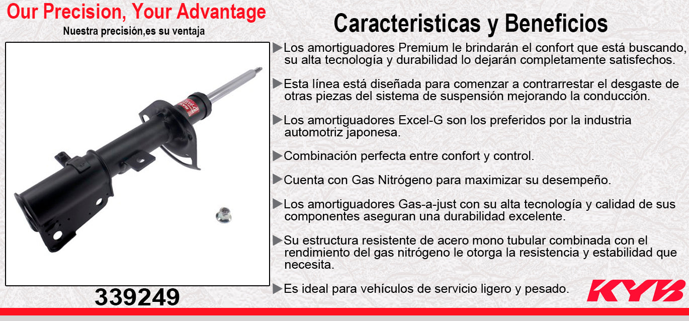 AMORTIGUADOR DELANTERO DERECHO GAS EXCEL-G DODGE JOURNEY (2009-2013). KYB