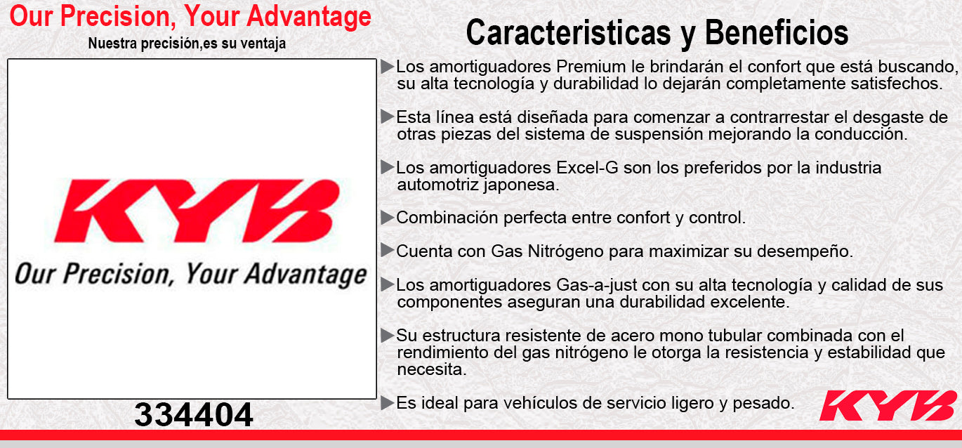AMORTIGUADOR DELANTERO DERECHO GAS EXCEL-G / RENAULT SAFRANE 2.3 V6 (2009-2011) KYB