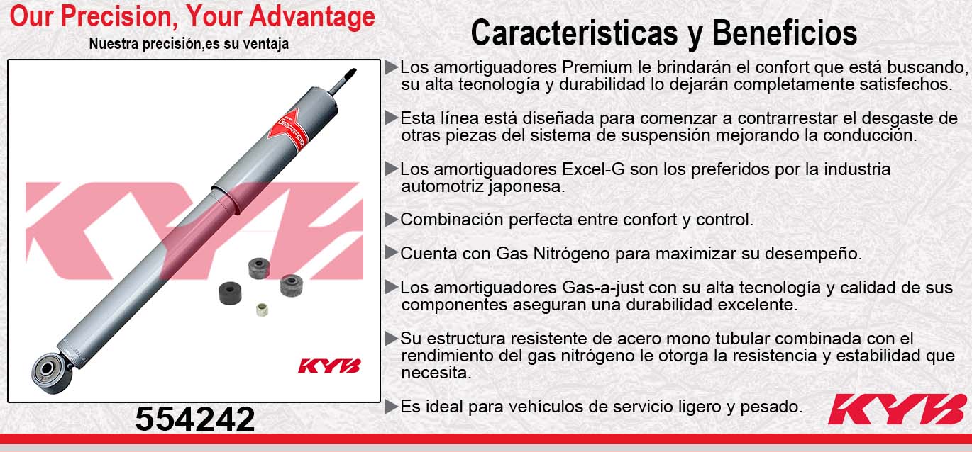 AMORTIGUADOR GAS-A-JUST TRA TOYOTA TUNDRA 2WD (2000-2006) KYB