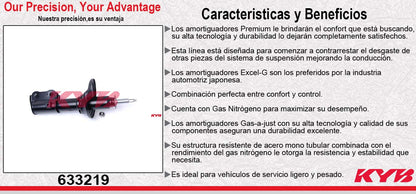 AMORTIGUADOR DELANTERO HIDRÁULICO DODGE ATOS (2000-2013). KYB
