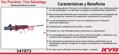 AMORTIGUADOR DELANTERO DERECHO GAS EXCEL-G HONDA ACCORD (1986-1989) - PRELUDE (1988-1991) KYB
