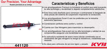 AMORTIGUADOR TRASERO HIDRÁULICO CHEV CAVALIER Z24 TODOS (1995-2005) KYB