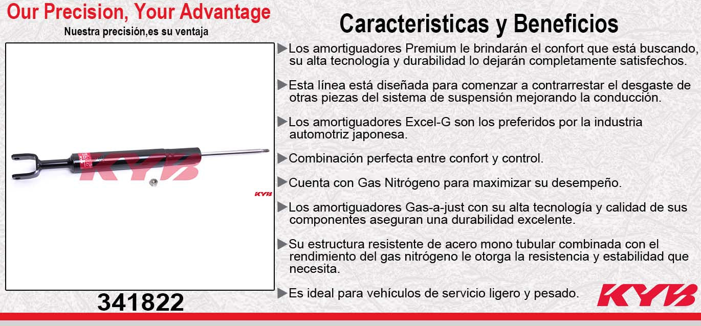 AMORTIGUADOR DELANTERO GAS EXCEL-G AUDI A6 (2005-2011). KYB