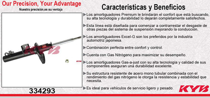 AMORTIGUADOR DELANTERO IZQUIERDO GAS EXCEL-G FORD TAURUS (2000-2007) - MERCURY. SABLE (2000-2005) KYB