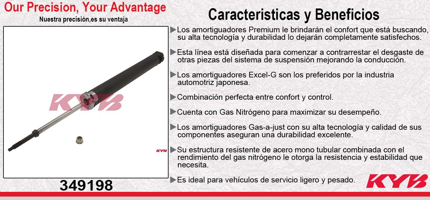 AMORTIGUADOR TRASERO GAS EXCEL-G NISSAN. JUKE (2011-2018) KYB