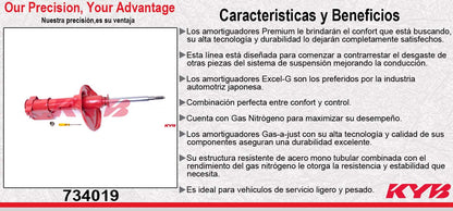 AMORTIGUADOR DELANTERO DERECHO GAS EXCEL-G MITSUBISHI ECLIPSE GENERACIËN VI 2000-2005 . KYB
