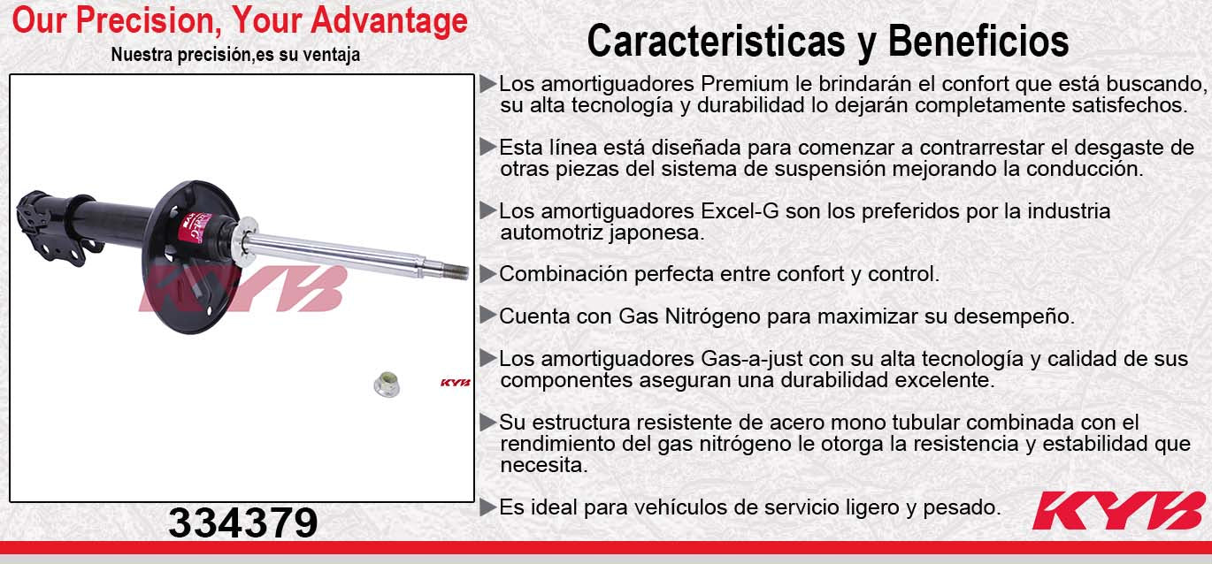 AMORTIGUADOR DELANTERO IZQUIERDO GAS EXCEL-G TOYOTA CELICA (1995-1999) KYB