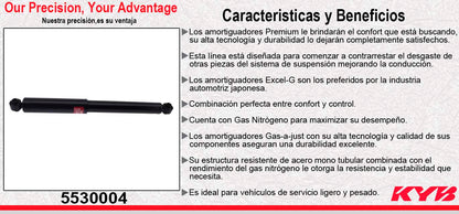AMORTIGUADOR TRASERO GAS-A-JUST MERCEDES BENZ SPRINTER 315 (2007-2011) - VW. CRAFTER 2030-2035 VAN CHASIS PASAJEROS (2008-2011). 343484 KYB