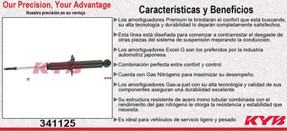 AMORTIGUADOR TRASERO GAS EXCEL-G TOYOTA TERCEL (1990-1994) - PASEO (1992-1995) KYB