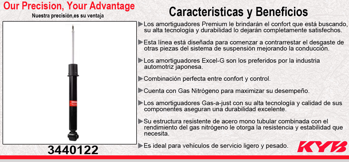 AMORTIGUADOR TRASERO GAS EXCEL-G HYUNDAI TUCSON (2020-2021). KYB