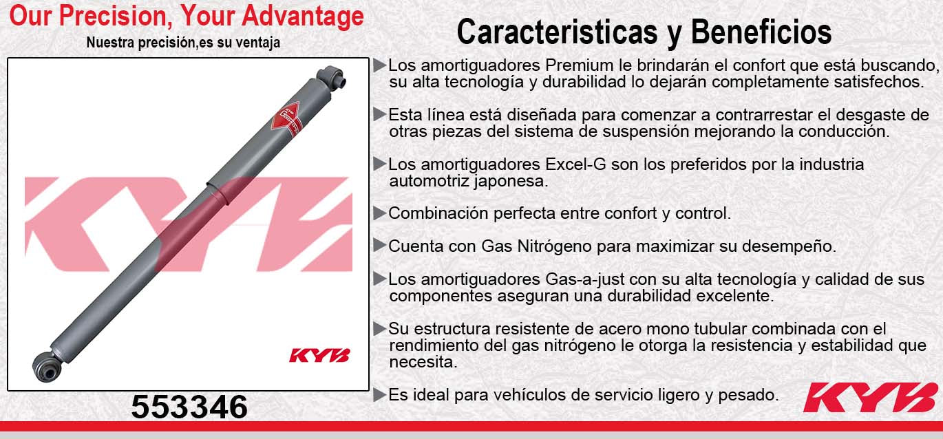 AMORTIGUADOR TRASERO GAS-A-JUST DODGE DURANGO TODAS (2004-2010) KYB