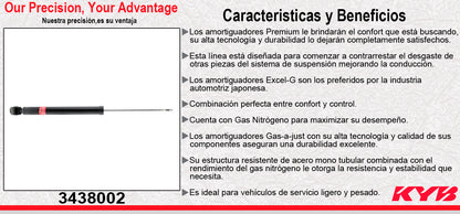 AMORTIGUADOR DELANTERO GAS EXCEL-G FORD FIGO (2016-2019) - FIESTA (2014-2016) KYB