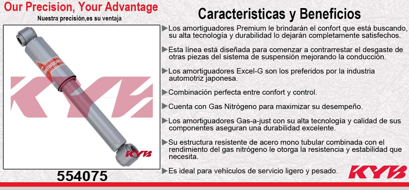 AMORTIGUADOR TRASERO GAS-A-JUST NISSAN XTERRA (2000-2004). KYB