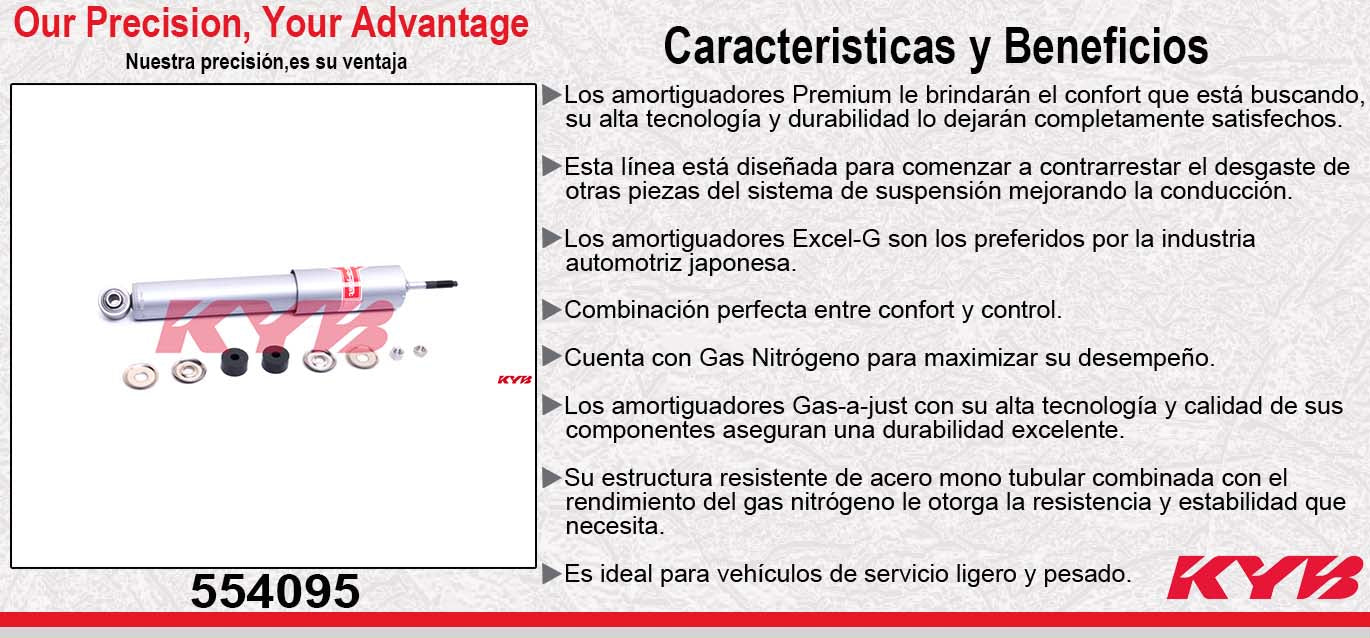 AMORTIGUADOR DELANTERO GAS-A-JUST HYUNDAI H-100 CHASIS (2006-2011) KYB