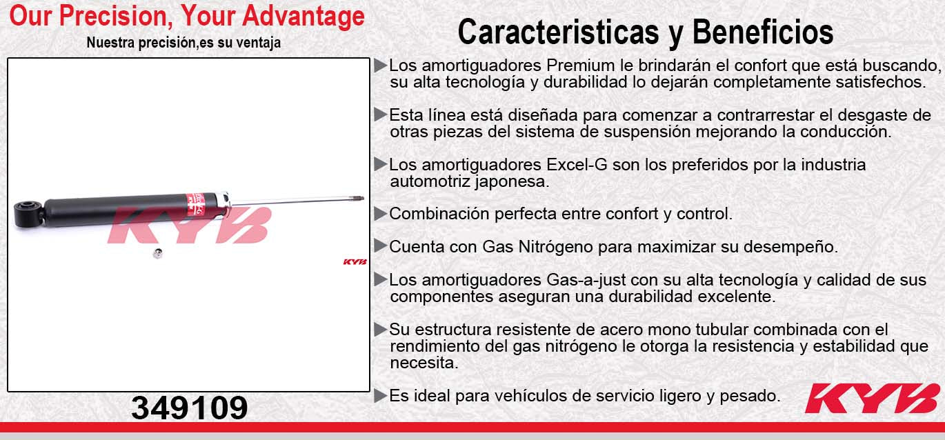 AMORTIGUADOR TRASERO GAS EXCEL-G SEAT LEON (2008-2011) KYB