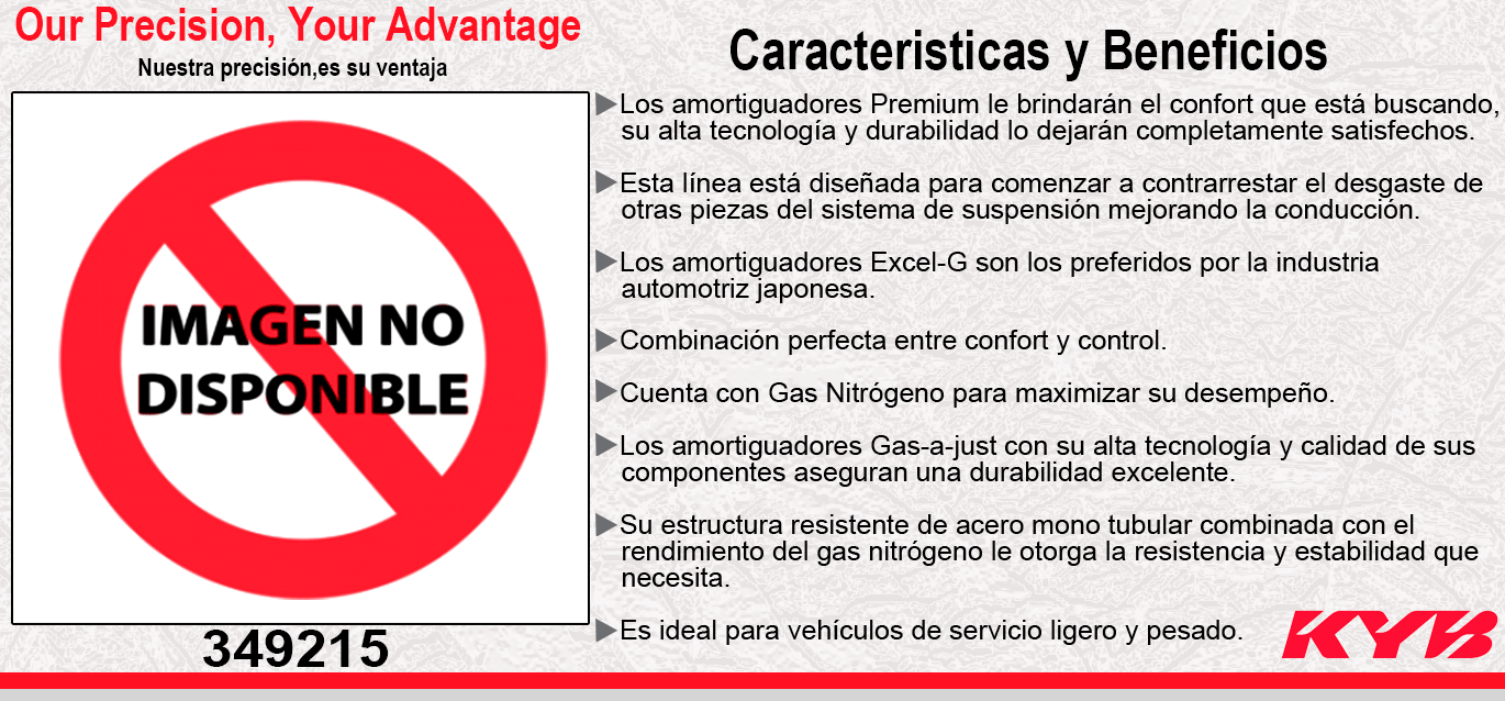 AMORTIGUADOR TRASERO GAS EXCEL-G INFINITI QX70 V6 3.7L (2014-2018). KYB