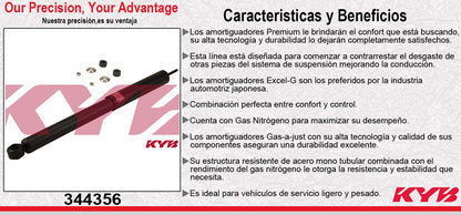 AMORTIGUADOR TRASERO GAS EXCEL-G FORD ESCAPE (2001-2007) - MARINER (2005-2007) - MAZDA TRIBUTE (2001-2006). KYB
