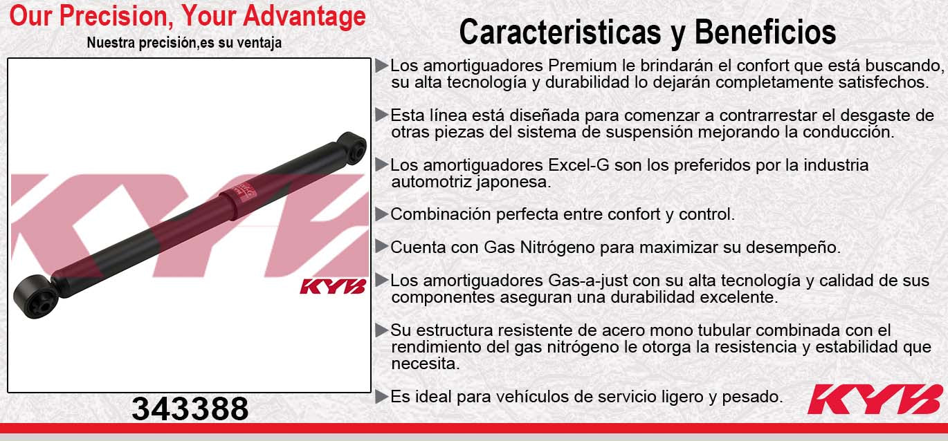 AMORTIGUADOR TRASERO DERECHO GAS EXCEL-G NISSAN PATHFINDER (1995-1998) KYB