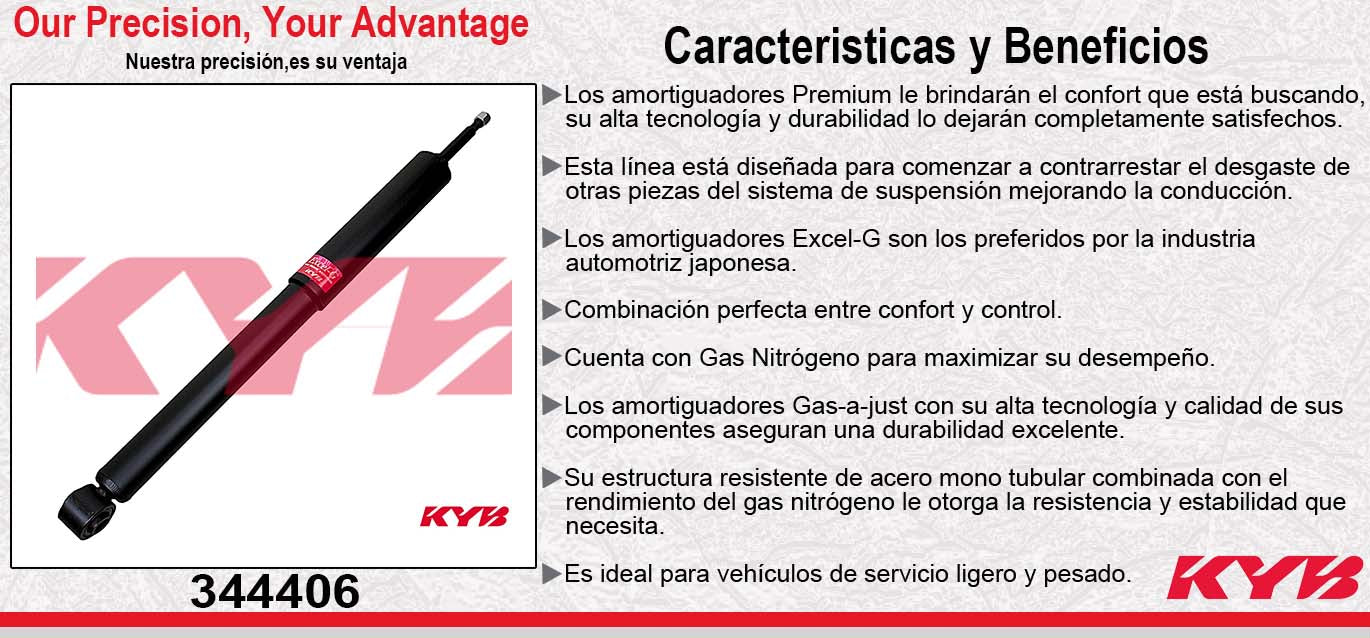 AMORTIGUADOR TRASERO GAS EXCEL-G TOYOTA. SEQUOIA (2003-2007) EXC. AUTONIVELANTE KYB