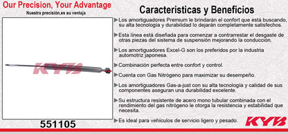 AMORTIGUADOR TRASERO GAS-A-JUST MAZDA 3 (2004-2009) - MAZDA. 5 (2006-2010) - MAZDA. 5 (2012-2014) KYB