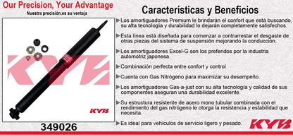 AMORTIGUADOR TRASERO GAS EXCEL-G FORD MUSTANG TODOS (2005-2014). KYB