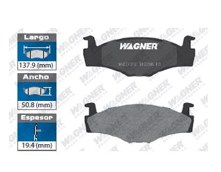 BALATA SEMIMETÁLICA DELANTERA VOLKSWAGEN GOLF 1991-1997 / JETTA 1 8 1991-1997- JETTA III 1995 WAGNER