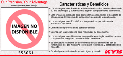 AMORTIGUADOR TRASERO GAS-A-JUST FORD RANGER 2WD (2013-2020) "EXC. DIESEL". KYB