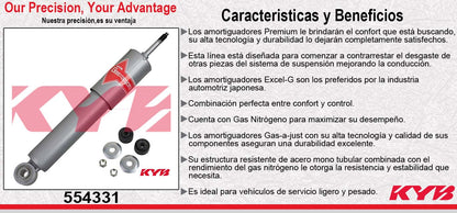AMORTIGUADOR DELANTERO GAS-A-JUST NISSAN DELANTERAIER (2000-2004) KYB