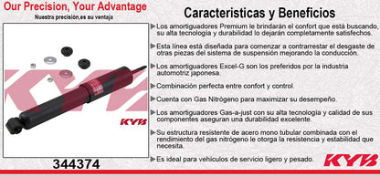 AMORTIGUADOR TRASERO GAS EXCEL-G FORD. PICK-UP F-150 (LOBO) 4X2 (1997-2004) / F-250 4X2 (1997-1999) KYB