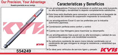 AMORTIGUADOR TRASERO GAS-A-JUST CHEV PICK-UP SILVERADO 1500 HD 4X2 (2005-2007) - PICK-UP SILVERADO 1500 HD 4X4 (05) - PICK-UP SILVERADO 2500 4X2 (1999-2005) - PICK-UP SILVERADO 2500 HD 4X2 (2000-2007) - PICK-UP SILVERADO 2500 4X4 (1999-2004) - KYB
