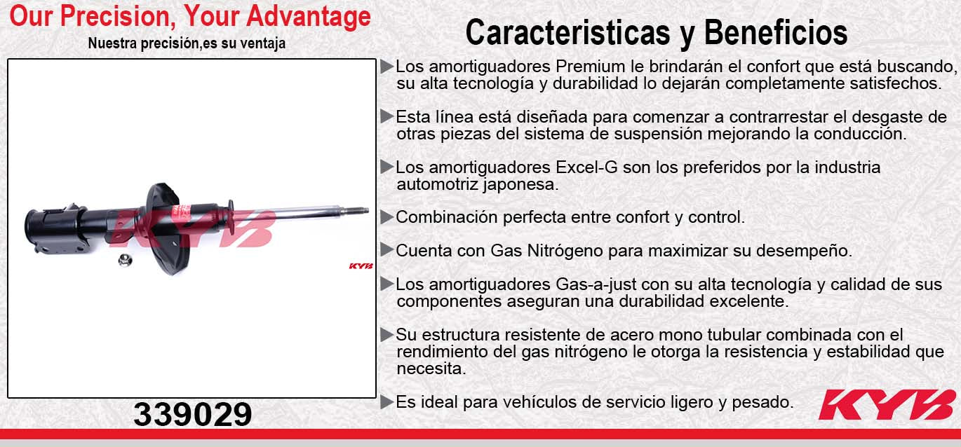 AMORTIGUADOR DELANTERO DERECHO GAS EXCEL-G CHEV OPTRA (2006-2009) KYB