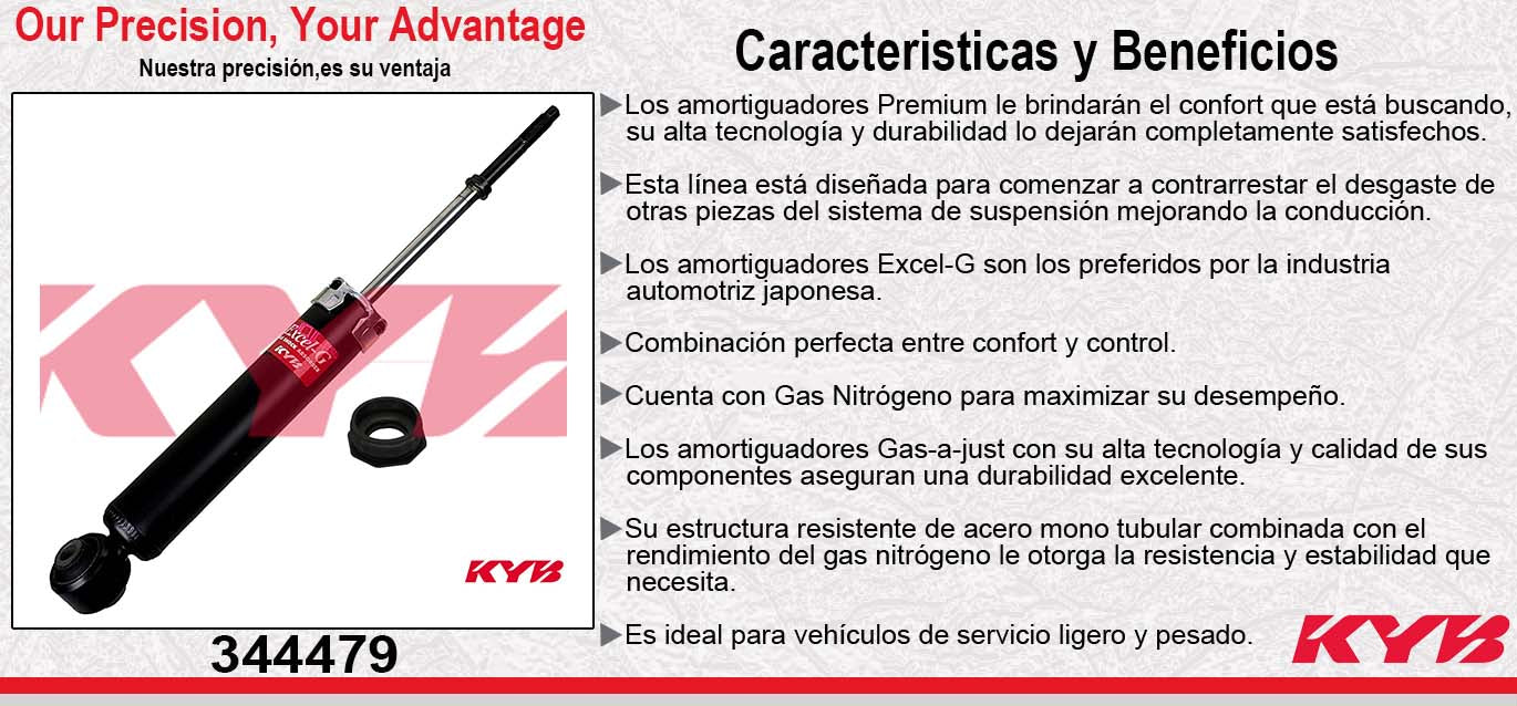 AMORTIGUADOR TRASERO GAS EXCEL-G NISSAN QUEST (2004-2009). KYB